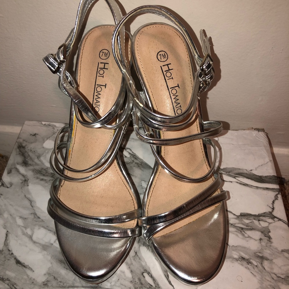 Silver High Heels